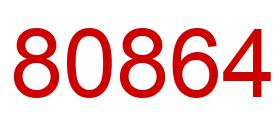 Number 80864 red image