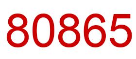 Number 80865 red image