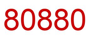 Number 80880 red image
