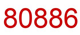 Number 80886 red image
