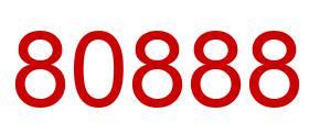 Number 80888 red image