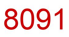 Number 8091 red image