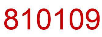 Number 810109 red image