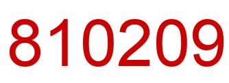 Number 810209 red image
