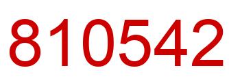 Number 810542 red image