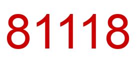 Number 81118 red image