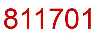 Number 811701 red image