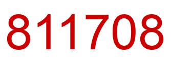Number 811708 red image