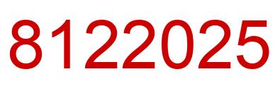 Number 8122025 red image