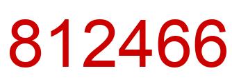 Number 812466 red image