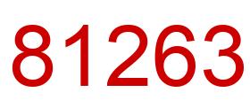 Número 81263 imagen rojo