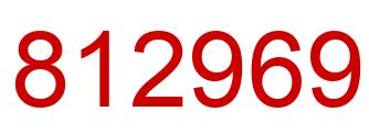 Number 812969 red image