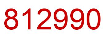 Number 812990 red image