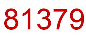 Number 81379 red image