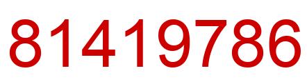Número 81419786 imagen rojo
