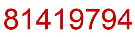 Number 81419794 red image