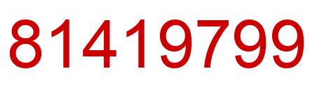 Number 81419799 red image