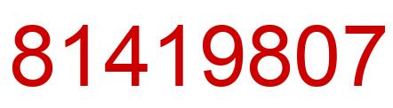 Number 81419807 red image