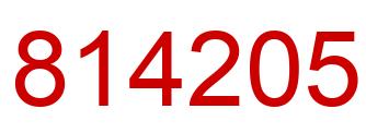 Number 814205 red image