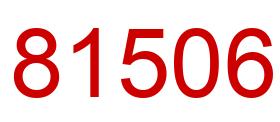 Number 81506 red image