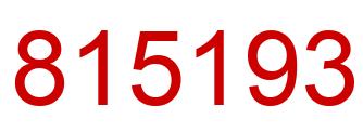 Number 815193 red image