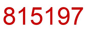 Number 815197 red image