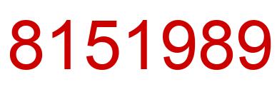 Number 8151989 red image