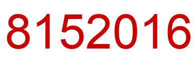 Número 8152016 imagen rojo