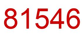 Number 81546 red image