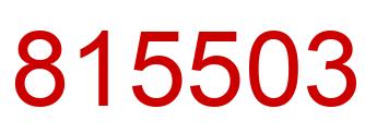 Number 815503 red image