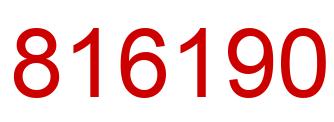 Number 816190 red image