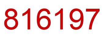 Number 816197 red image