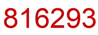 Number 816293 red image