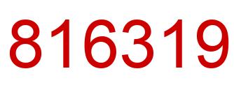 Number 816319 red image