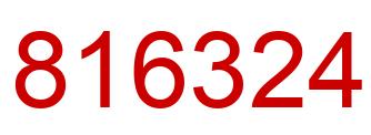 Number 816324 red image