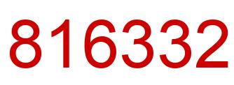 Number 816332 red image