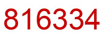 Número 816334 imagen rojo