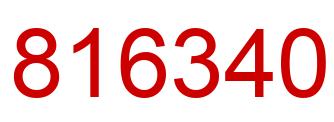 Número 816340 imagen rojo