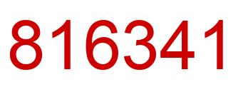 Number 816341 red image