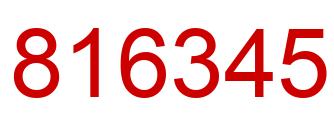 Número 816345 imagen rojo