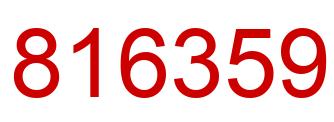 Number 816359 red image