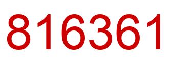Number 816361 red image