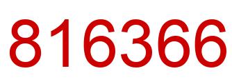 Number 816366 red image