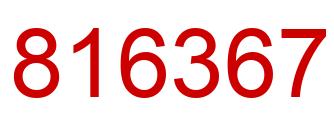 Number 816367 red image