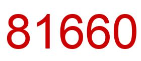 Number 81660 red image