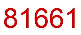Number 81661 red image