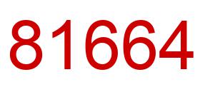 Number 81664 red image