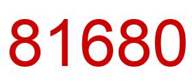 Number 81680 red image
