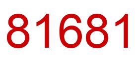 Number 81681 red image