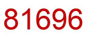 Number 81696 red image